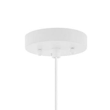 Leo 17.5" Farmhouse Coastal Rattan 180" Cord Plug-In or Hardwired LED Pendant - JONATHAN Y